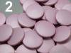 Korálky  MATT plast placka Ø25mm 50ks ZZ