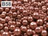 Voskované perly MIX veľkosti cca Ø4-12mm 100g sklenené