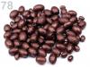 Voskované perly oliva vrúbkované MIX 100g