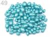 Voskované perly oliva vrúbkované MIX 100g