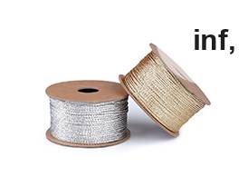 Lurexová šnúrka plochá / povrázok šírka 1,2 mm vianočný