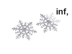 Nažehlovačka vločka s glitrami Ø4 cm