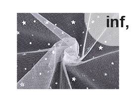 Tyl s hviezdičkami s hologramom