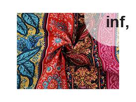 Bavlnená látka / plátno s redšou väzbou orientálna