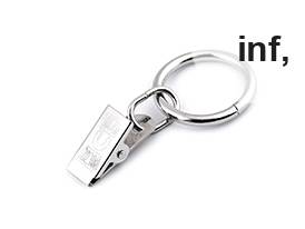 Žabky na záclony a závesy kovové s krúžkom Ø25 mm