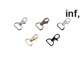 Kovová karabína otočná, prievlak 18 mm