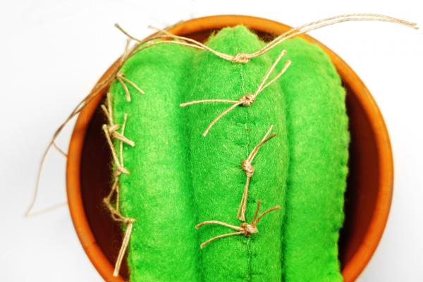 Šité kaktusy - praktický ihelníček aj módna dekorácia