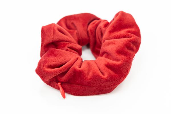 Gumička scrunchie s vreckom