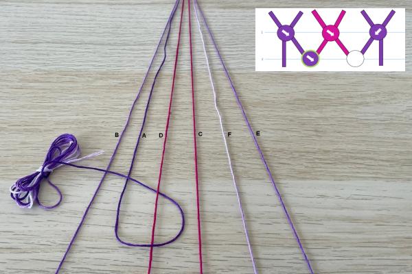 Macramé náramok priateľstva jednoducho