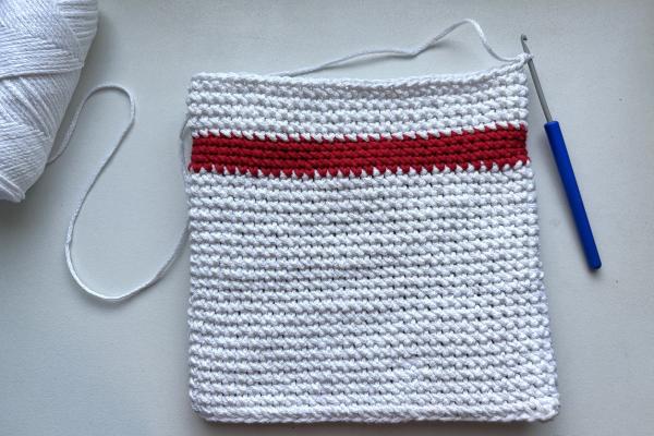 Háčkovaná taška Snehuliak