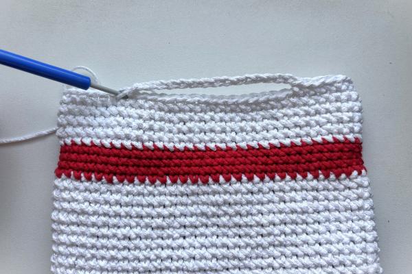 Háčkovaná taška Snehuliak