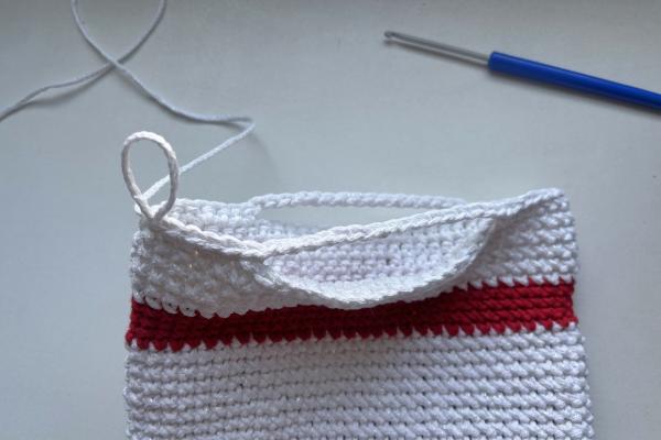 Háčkovaná taška Snehuliak