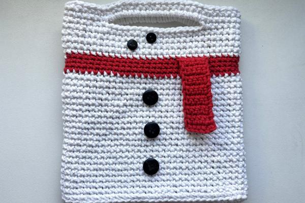 Háčkovaná taška Snehuliak