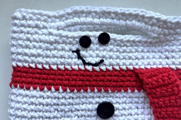 Háčkovaná taška Snehuliak