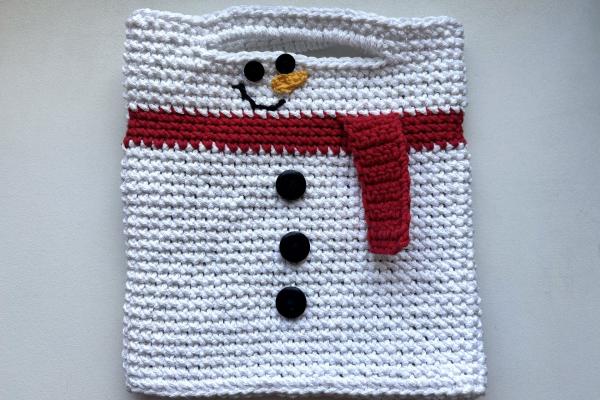 Háčkovaná taška Snehuliak