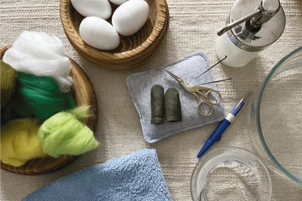 Plstené veľkonočné vajíčka