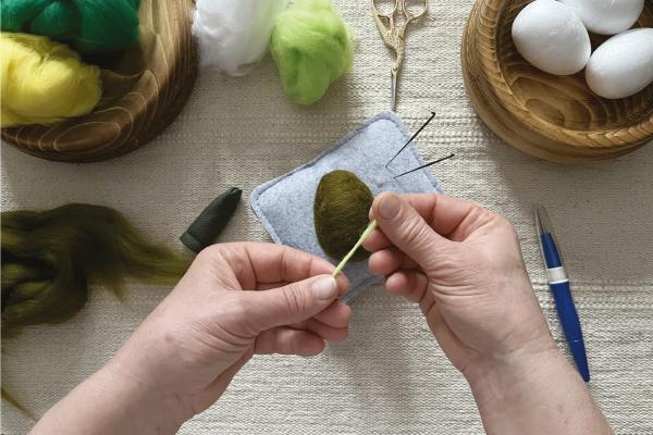 Plstené veľkonočné vajíčka