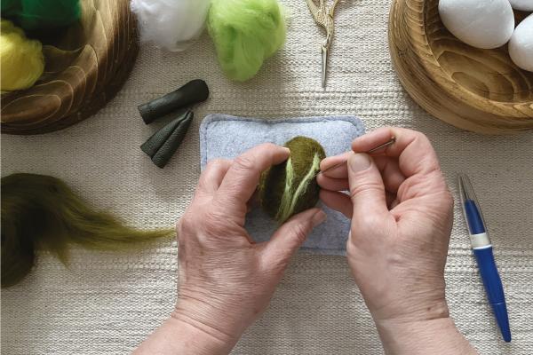 Plstené veľkonočné vajíčka