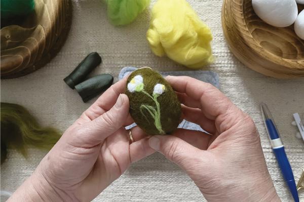 Plstené veľkonočné vajíčka