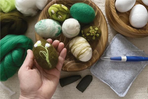 Plstené veľkonočné vajíčka