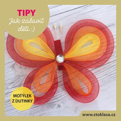 tip - motýlek z dutinek